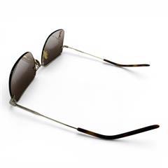 SAINT LAURENT SL312M 008 Gold YSL Brown Rectangular Sunglasses 58mm